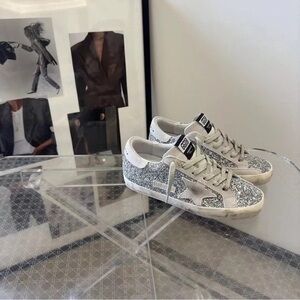 Golden Goose Glitter Silver Sneakers
